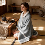 Darrahopens Home & Garden > Bedding > Blankets & Throws Scarf - Blanket - Warm Scarf - Soft and Lightweight - Comfortable and Breathable - Suitable for Daily Use - Ideal for Warm Scarves and Blankets for Women and Girls at Home（Grey）