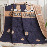 Darrahopens Home & Garden > Bedding > Blankets & Throws Summer Air Conditioner Quilt Machine Washable Soft Breathable Portable Air Conditioner Blanket Summer Comforter Cute Bear 150x200cm