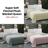 Darrahopens Home & Garden > Bedding > Blankets & Throws Super Soft Micro Flannel Plush Blanket Queen 220 x 240cm Blush