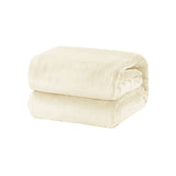 Darrahopens Home & Garden > Bedding > Blankets & Throws Super Soft Micro Flannel Plush Blanket Single 150 x 220 cm Cream