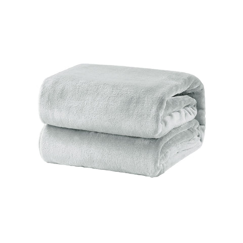 Darrahopens Home & Garden > Bedding > Blankets & Throws Super Soft Micro Flannel Plush Blanket Single 150 x 220 cm Grey