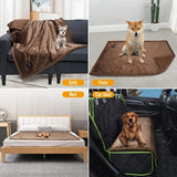 Darrahopens Home & Garden > Bedding > Blankets & Throws The Waterproof Blanket, Snuggle Blanket for Sofa Bed Couch, Waterproof Pet Blanket for Dog and Cat, 100% Leak Proof Waterproof Fully Pee Proof Brown Brown L:145*165CM
