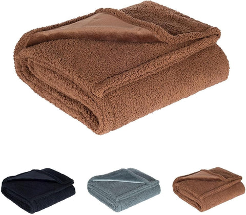 Darrahopens Home & Garden > Bedding > Blankets & Throws The Waterproof Blanket, Snuggle Blanket for Sofa Bed Couch, Waterproof Pet Blanket for Dog and Cat, 100% Leak Proof Waterproof Fully Pee Proof Brown Brown L:145*165CM