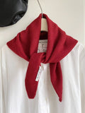 Darrahopens Home & Garden > Bedding > Blankets & Throws Triangular Knitted Scarf - Soft Acrylic Fabric - As a Scarf, Shawl or Blanket - In Solid Colors - Red