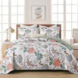 Darrahopens Home & Garden > Bedding > Blankets & Throws Understated Quilted coverlet and pillowcovers set: Subtle Elegance - Queen size