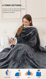 Darrahopens Home & Garden > Bedding > Blankets & Throws Wearable Heated Blanket Blanket With Sleeves Heated Throw Temperature - Gray - Size 127-177cm In Australia - Darrahopens