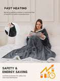 Darrahopens Home & Garden > Bedding > Blankets & Throws Wearable Heated Blanket Blanket With Sleeves Heated Throw Temperature - Gray - Size 127-177cm In Australia - Darrahopens