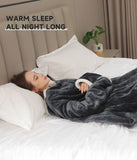 Darrahopens Home & Garden > Bedding > Blankets & Throws Wearable Heated Blanket Blanket With Sleeves Heated Throw Temperature - Gray - Size 127-177cm In Australia - Darrahopens