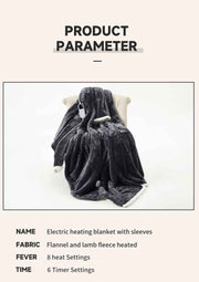 Wearable Heated Blanket Blanket With Sleeves Heated Throw Temperature - Gray - Size 127-177cm In Australia - Darrahopens