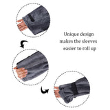 Darrahopens Home & Garden > Bedding > Blankets & Throws Winter Cozy Warm Loungewear Gift Set – 150 x 180CM Navy Blue Flannel Fleece Wearable Blanket with Adjustable Sleeves Large Front Pocket and Back Velcro Closure, Free XL Size Sherpa Fleece Cable Knit Anti-Slip Slipper Socks for Home Relaxation