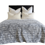 Darrahopens Home & Garden > Bedding Boho Blue Kantha Bedspread Coverlet - Blue