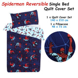 Darrahopens Home & Garden > Bedding Caprice Marvel Spiderman Reversible Licensed Quilt Cover Set Single