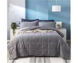 Darrahopens Home & Garden > Bedding D'Decor Queen Home Paisley 500 TC Cotton Jacquard Comforter Set Slate - Slate