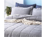 Darrahopens Home & Garden > Bedding D'Decor Queen Home Paisley 500 TC Cotton Jacquard Comforter Set Slate - Slate