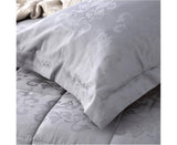 Darrahopens Home & Garden > Bedding D'Decor Queen Home Paisley 500 TC Cotton Jacquard Comforter Set Slate - Slate