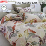 Darrahopens Home & Garden > Bedding > Duvet Covers 300TC Bahamas Taupe Reversible Cotton Quilt Cover Set Queen