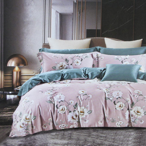 Darrahopens Home & Garden > Bedding > Duvet Covers 400TC Cotton Sateen Quilt Cover Set Grace King