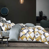 Darrahopens Home & Garden > Bedding > Duvet Covers 400TC Cotton Sateen Quilt Cover Set Modern Art King