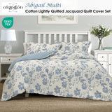 Darrahopens Home & Garden > Bedding > Duvet Covers Algodon Abigail Multi Lightly Quilted Cotton Jacquard Quilt Cover Set King