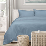 Darrahopens Home & Garden > Bedding > Duvet Covers Algodon Romy Blue Cotton Jacquard Quilt Cover Set King