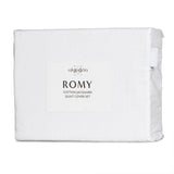 Darrahopens Home & Garden > Bedding > Duvet Covers Algodon Romy White Cotton Jacquard Quilt Cover Set King