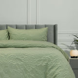 Darrahopens Home & Garden > Bedding > Duvet Covers Ardor Adeline Sage Jacquard Damask Quilt Cover Set Queen