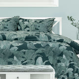 Darrahopens Home & Garden > Bedding > Duvet Covers Ardor Indra Teal Palm Leaf Printed Quilt Cover Set King