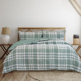 Darrahopens Home & Garden > Bedding > Duvet Covers Ardor Ronan Green Plaid Jacquard Quilt Cover Set King
