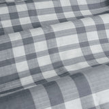 Darrahopens Home & Garden > Bedding > Duvet Covers Ardor Ronan Grey Plaid Jacquard Quilt Cover Set King