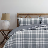 Darrahopens Home & Garden > Bedding > Duvet Covers Ardor Ronan Grey Plaid Jacquard Quilt Cover Set Queen