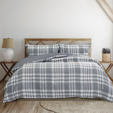 Darrahopens Home & Garden > Bedding > Duvet Covers Ardor Ronan Grey Plaid Jacquard Quilt Cover Set Queen