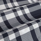 Darrahopens Home & Garden > Bedding > Duvet Covers Ardor Ronan Navy Plaid Jacquard Quilt Cover Set King
