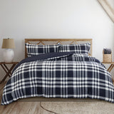 Darrahopens Home & Garden > Bedding > Duvet Covers Ardor Ronan Navy Plaid Jacquard Quilt Cover Set King