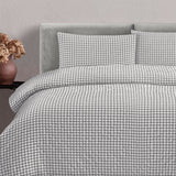 Darrahopens Home & Garden > Bedding > Duvet Covers Ardor Rowe Grey Textured Seersucker Quilt Cover Set King