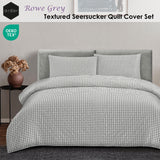 Darrahopens Home & Garden > Bedding > Duvet Covers Ardor Rowe Grey Textured Seersucker Quilt Cover Set King