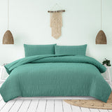 Darrahopens Home & Garden > Bedding > Duvet Covers Ardor Tuscan Teal Ruched Quilt Cover Set King