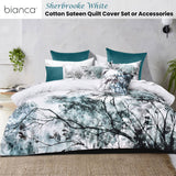 Darrahopens Home & Garden > Bedding > Duvet Covers Bianca Sherbrooke White Cotton Sateen Quilt Cover Set King