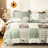 Darrahopens Home & Garden > Bedding > Duvet Covers Dreamfields - Emerald Plaid Quilt Cover Set - (3pcs, Double Size)