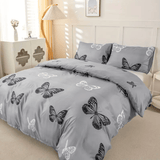 Darrahopens Home & Garden > Bedding > Duvet Covers Dreamfields - Mono Papilio Quilt Cover Set - (3pcs, King Size)