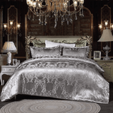 Darrahopens Home & Garden > Bedding > Duvet Covers Dreamfields - Silvery Royal Quilt Cover Set - (2pcs, King Single Size)