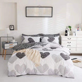 Darrahopens Home & Garden > Bedding > Duvet Covers Dreamfields - Twin Hearts Quilt Cover Set - (2pcs, Single Size)