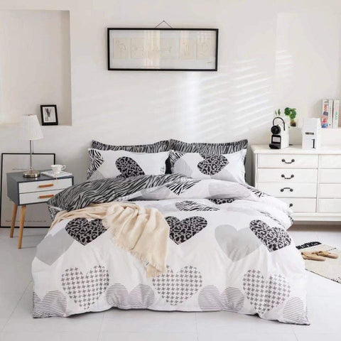 Darrahopens Home & Garden > Bedding > Duvet Covers Dreamfields - Twin Hearts Quilt Cover Set - (2pcs, Single Size)