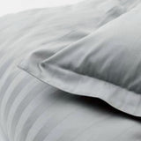 Darrahopens Home & Garden > Bedding > Duvet Covers Jason Silver Satin Stripe Tailored Quilt Cover Set King