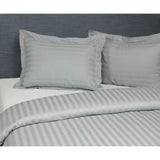 Darrahopens Home & Garden > Bedding > Duvet Covers Jason Silver Satin Stripe Tailored Quilt Cover Set King