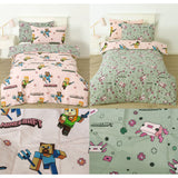 Darrahopens Home & Garden > Bedding > Duvet Covers MOJANG Minecraft Reversible Cotton Boys Girls Quilt Cover Set Double