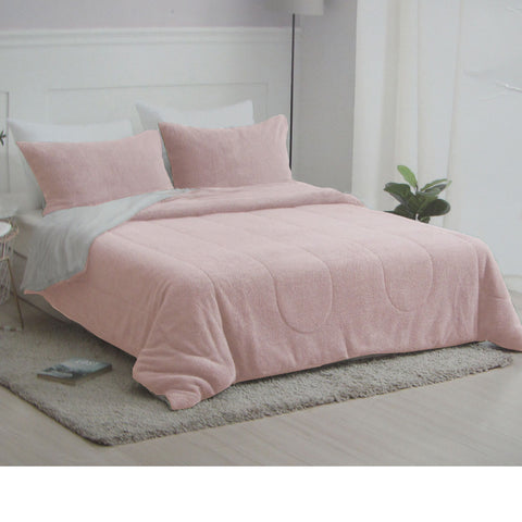 Darrahopens Home & Garden > Bedding > Duvet Covers Nolan Blush 4 Piece Comforter Set Queen