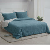 Darrahopens Home & Garden > Bedding > Duvet Covers Nolan Steel Blue 4 Piece Comforter Set Queen