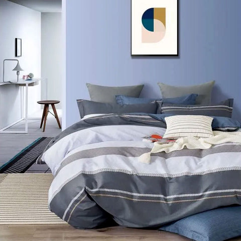 Darrahopens Home & Garden > Bedding > Duvet Covers Pani Charcoal Reversible Quilt Cover Set Queen
