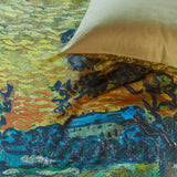 Darrahopens Home & Garden > Bedding > Duvet Covers Van Gogh Evening Twilight Ochre Cotton Sateen Quilt Cover Set King