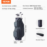Darrahopens Home & Garden > Bedding > Duvet Covers VEVOR Golf Cart Bag with 14 Way Organizer Divider Top, 36” 11 Pockets Premium Nylon Cart Bag, Durable Golf Bags with Handles & Dust Cover & Detachable Straps for Men & Women, Army Green